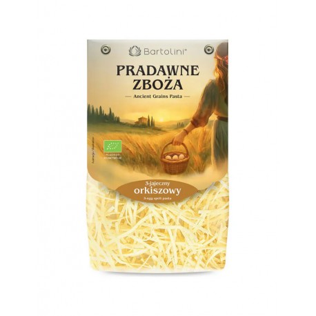 Makaron orkiszowy Pradawne Zboża jajeczny krajanka średnia 250g BARTOLINI BIO