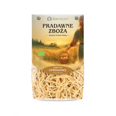 Makaron orkiszowy Pradawne Zboża jajeczny kluska 250g BARTOLINI BIO