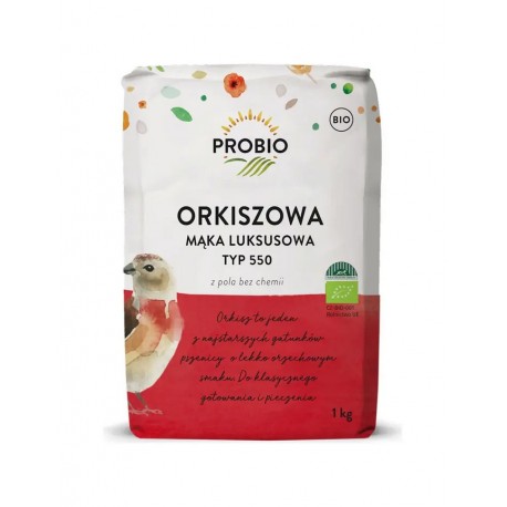 Mąka orkiszowa TYP 550 luksusowa biała 1kg PROBIO BIO