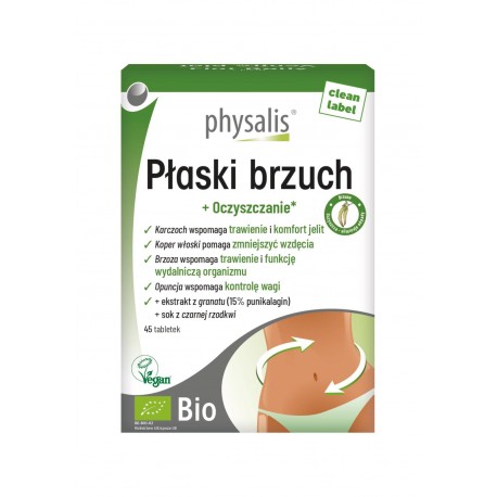 TABLETKI NA PŁASKI BRZUCH BIO 45 szt. - PHYSALIS