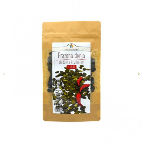 Prażona Dynia z ksylitolem i chili 100 g Pięć Przemian Bezglutenowe