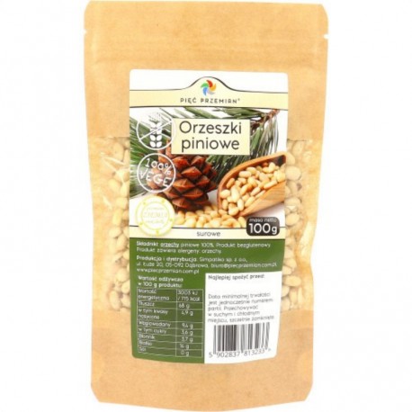 Orzeszki piniowe 100 g Pięć Przemian Bezglutenowe