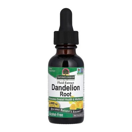 Ekstrakt z korzenia mniszka lekarskiego- Dandelion Root, 2000mg - 30 ml Natures Answer