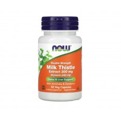 Ekstrakt z ostropestu, mniszka lekarskiego i karczocha Milk Thistle Extract with Artichoke & Dandelion, 300mg Double Strength