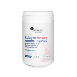 Kolagen wołowy 5 g PLUS natywny II, siarka OptiMSM, wit. C (typ I+ typ II+ typ III) 158,5g