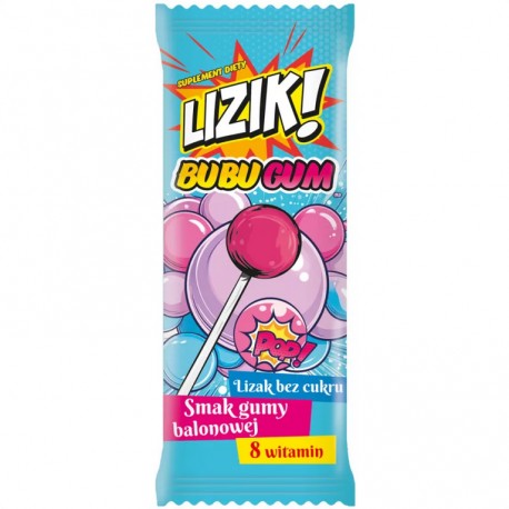 Starpharma LIZIK! BUBUGUM Lizak bez cukru 8g