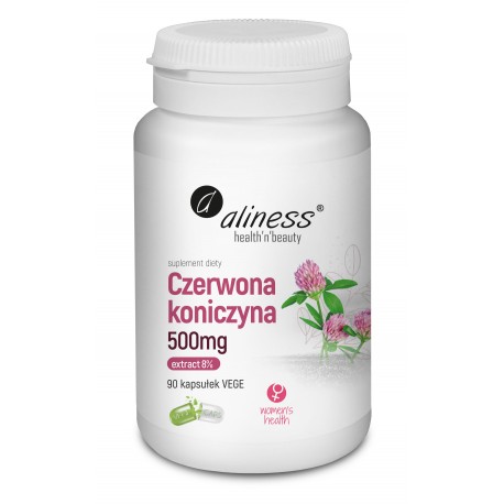 Czerwona koniczyna extract 8%, 500 mg x 90 kaps. Bez glutenu