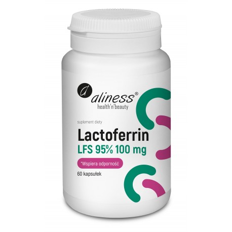 Lactoferrin LFS 95% 100 mg x 60 kaps. Aliness