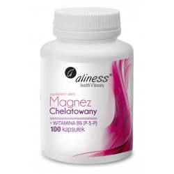 Magnez Chelatowany 720mg + B6 (P-5-P) x 100 kaps.
