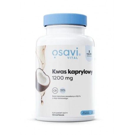 Kwas kaprylowy 1200mg 120kaps. (600mg w 1 kapsułce) Osavi